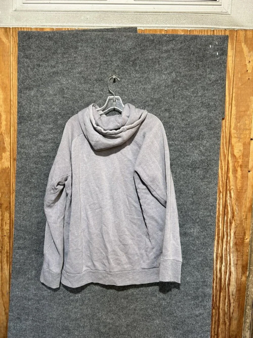 Jordan Hoodie Mens Medium Gray Pullover Fleece Zip Pockets Jumpman Logo Athletic